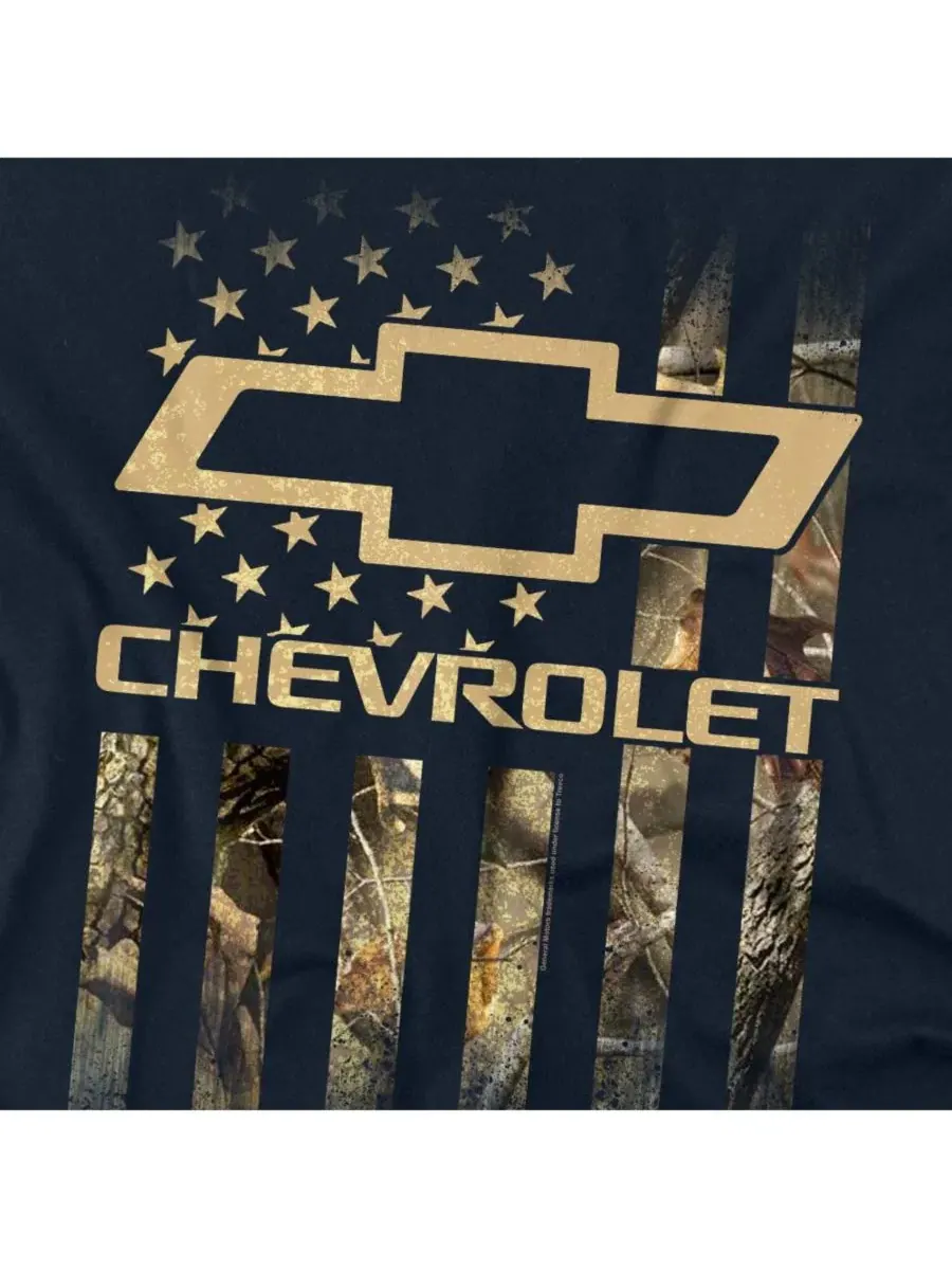 Футболка с принтом Camo Flag Corvette — изображение 3 из 3, темно-синий