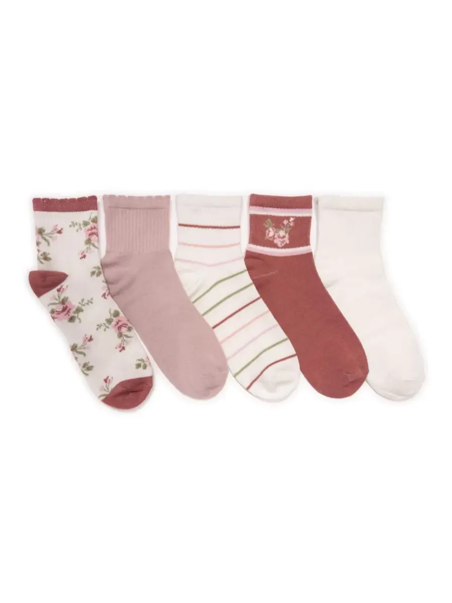 Женские носки Quarter Crew с оригинальным дизайном, упаковка из 5 пар MUK LUKS
