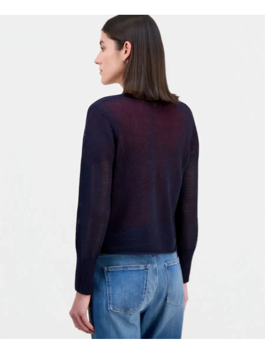 Женский укороченный кардиган с открытой передней частью Eileen Fisher — изображение 3 из 3, чернильный