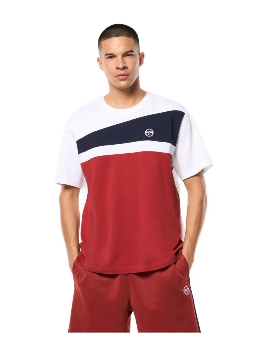 Футболка с цветовым блоком Sergio Tacchini — голубой