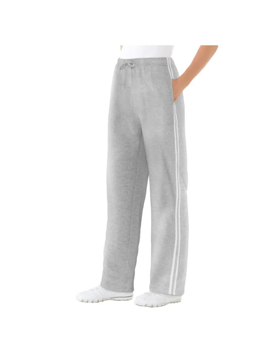 Спортивные штаны Plus Size Within из флиса с боковыми полосками, надеваемые через голову Woman — изображение 1 из 3