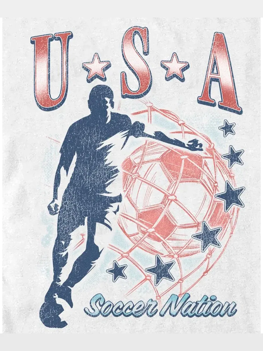 Футболка с принтом Soccer Nation Fifth Sun — изображение 3 из 3, белый