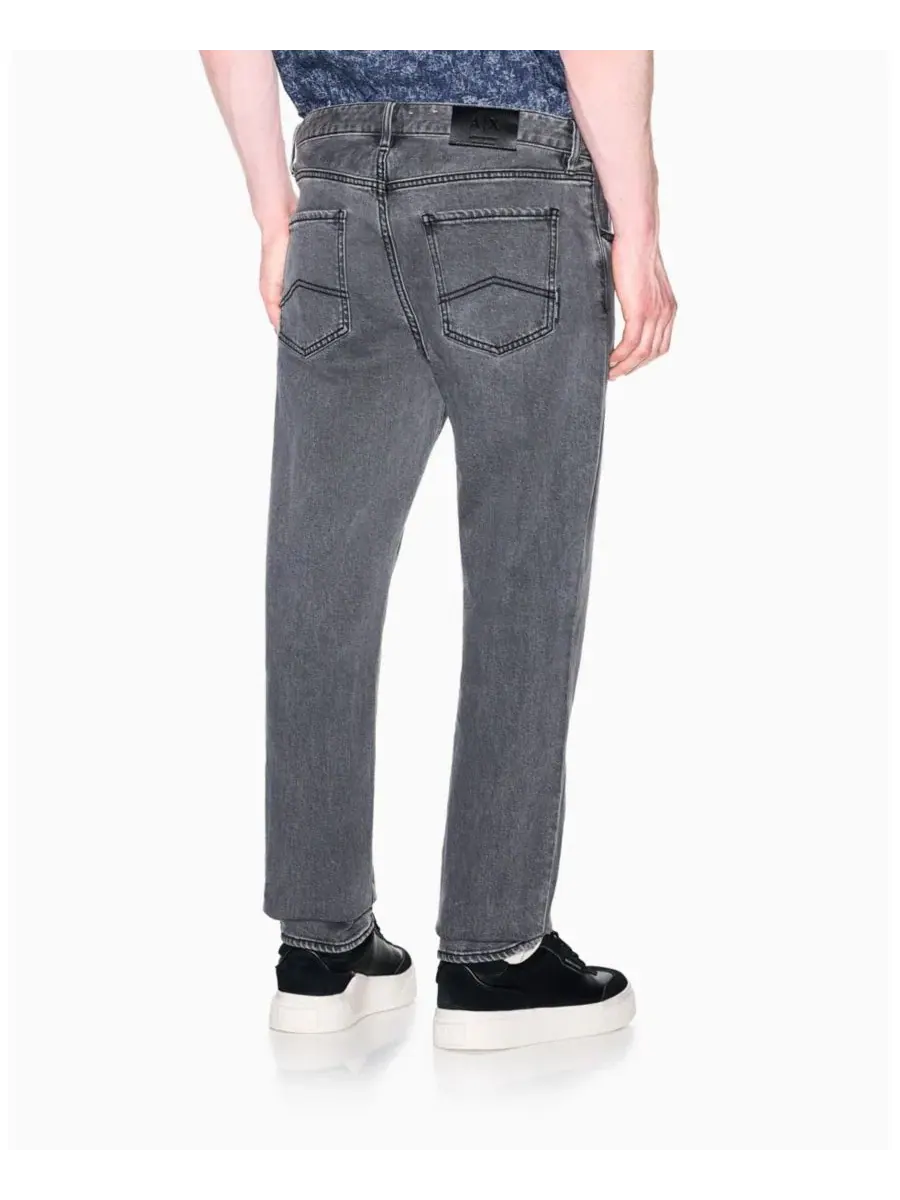 Мужские джинсы J13 Comfort Slim Stretch Cotton Denim A|X Armani Exchange — изображение 3 из 4, серый джинсовый синий