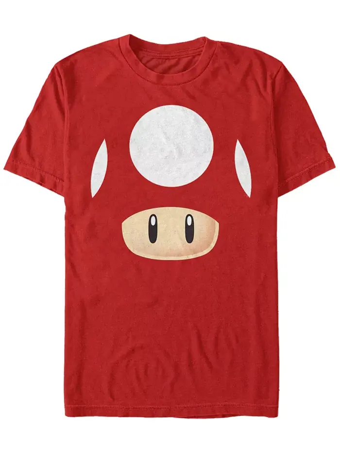 Футболка с коротким рукавом "Super Mario Mushroom" для мужчин Nintendo Fifth Sun — изображение 1 из 1, красный