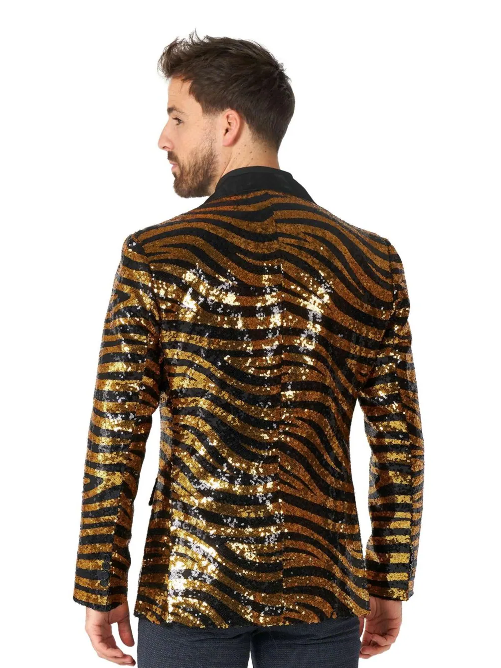 Мужские праздничные пиджаки - пиджаки с тематическим принтом OppoSuits — изображение 2 из 4, золото