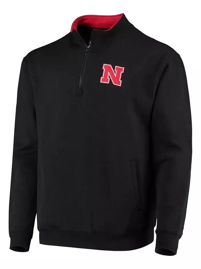 Мужская толстовка Nebraska Huskers Tortugas Logo Quarter-Zip Colosseum — изображение 2 из 4, черный