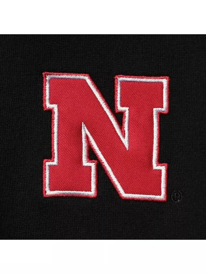 Мужская толстовка Nebraska Huskers Tortugas Logo Quarter-Zip Colosseum — изображение 4 из 4, черный