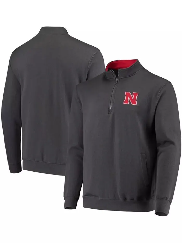 Мужская толстовка Nebraska Huskers Tortugas Logo Quarter-Zip Colosseum — изображение 1 из 7, темно-серый