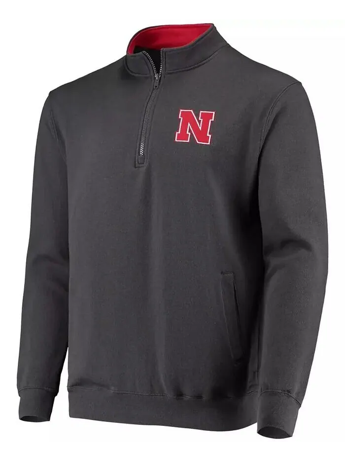 Мужская толстовка Nebraska Huskers Tortugas Logo Quarter-Zip Colosseum — изображение 2 из 7, темно-серый