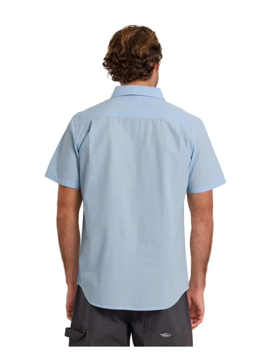 Мужская классическая рубашка с коротким рукавом Shore Break Quiksilver — изображение 3 из 3, голубой