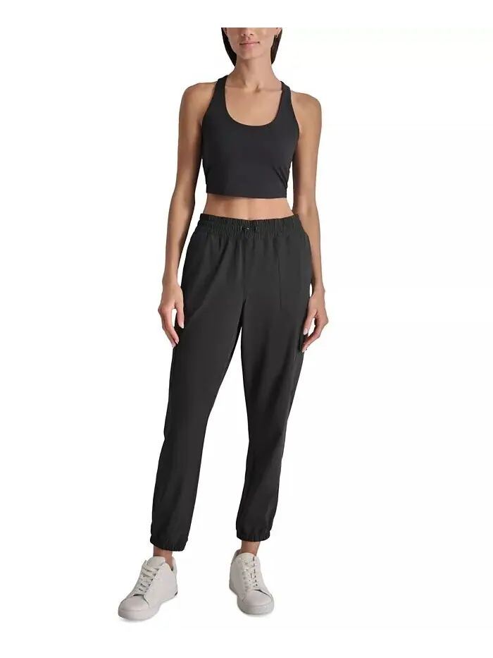 Женские брюки-карго с завязками на талии DKNY — изображение 3 из 3, черный