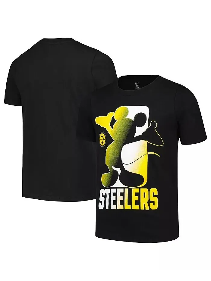 Черная футболка Big Boys Pittsburgh Steelers Disney Cross Fade Outerstuff — изображение 1 из 3, черный