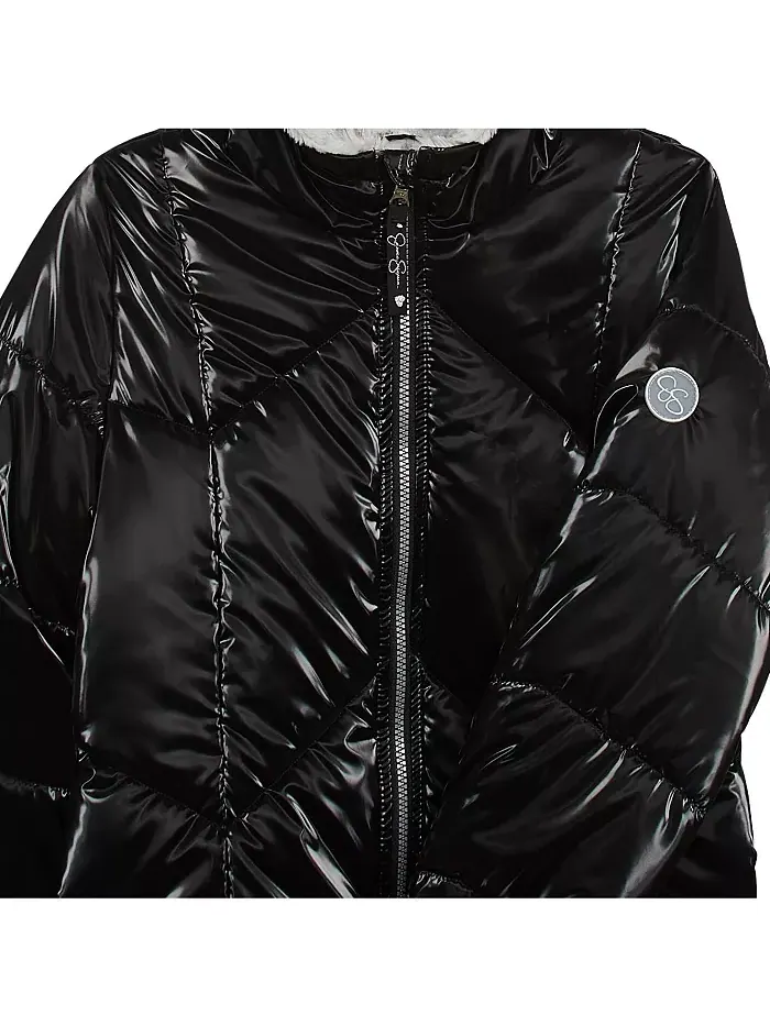 Детская утепленная куртка с эффектом отражения Reflective Shine Fashion Puffer Jacket для девочек — изображение 4 из 4
