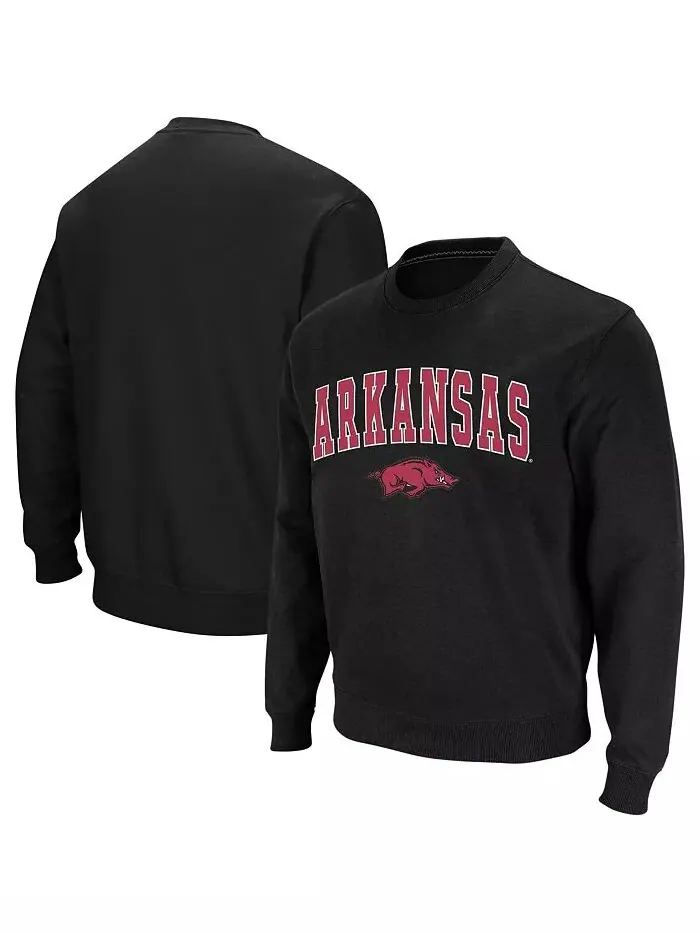 Мужская толстовка Arkansas Razorbacks с круглым вырезом и логотипом Colosseum — изображение 1 из 7, черный