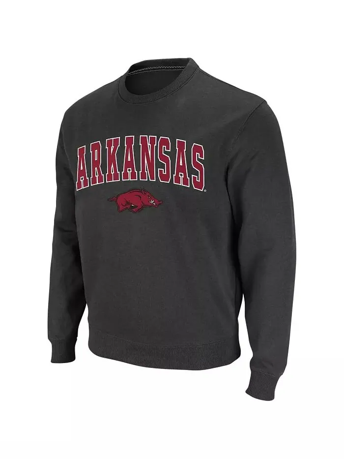 Мужская толстовка Arkansas Razorbacks с круглым вырезом и логотипом Colosseum — изображение 2 из 7, темно-серый