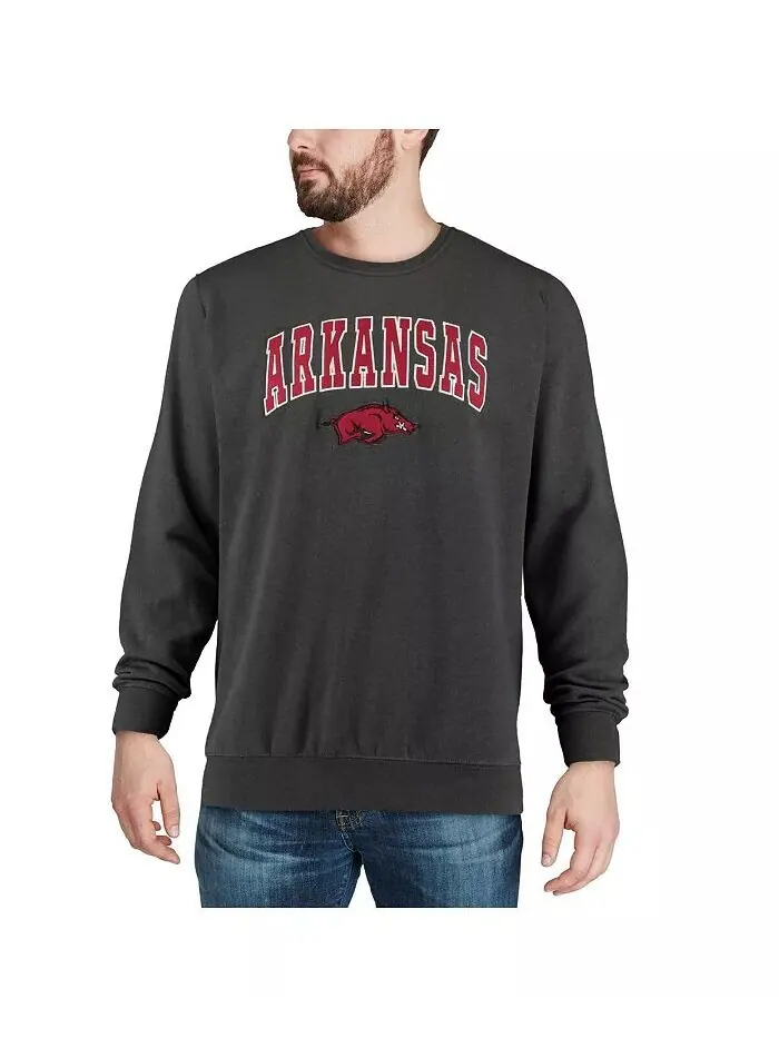 Мужская толстовка Arkansas Razorbacks с круглым вырезом и логотипом Colosseum — изображение 4 из 7, темно-серый