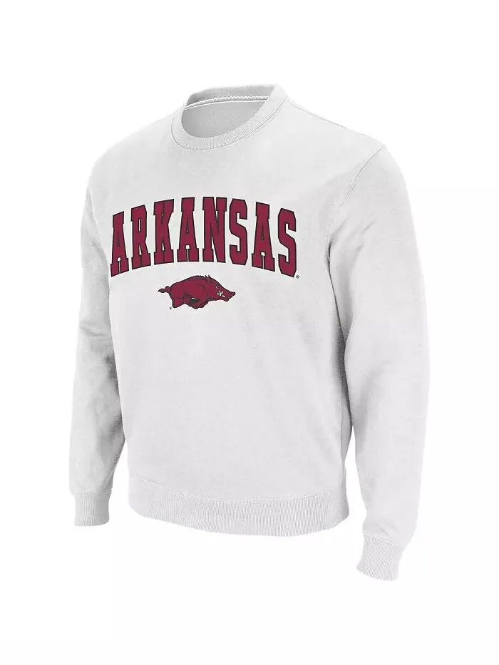Мужская толстовка Arkansas Razorbacks с круглым вырезом и логотипом Colosseum — изображение 7 из 7, темно-серый