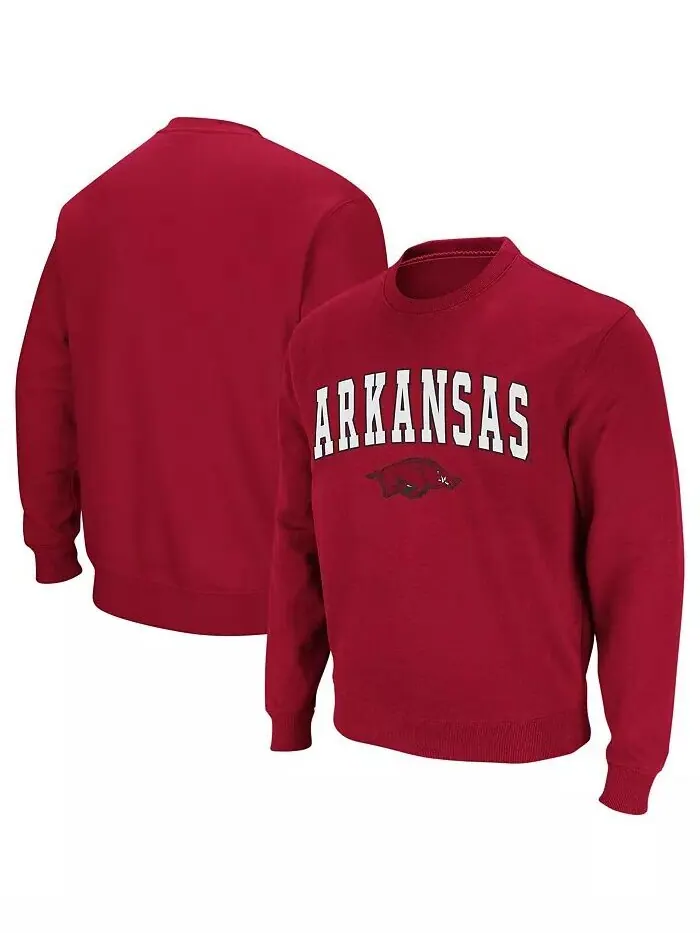Мужская толстовка Arkansas Razorbacks с круглым вырезом и логотипом Colosseum — изображение 1 из 7, красный