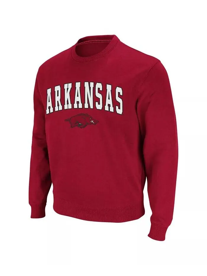 Мужская толстовка Arkansas Razorbacks с круглым вырезом и логотипом Colosseum — изображение 2 из 7, красный