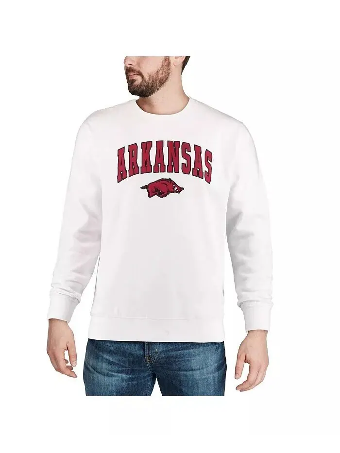 Мужская толстовка Arkansas Razorbacks с круглым вырезом и логотипом Colosseum — изображение 5 из 7, красный