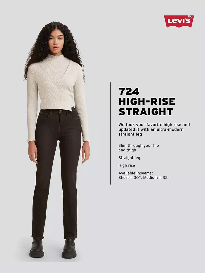 Женские джинсы 724 с прямыми штанинами Levi's — изображение 4 из 4
