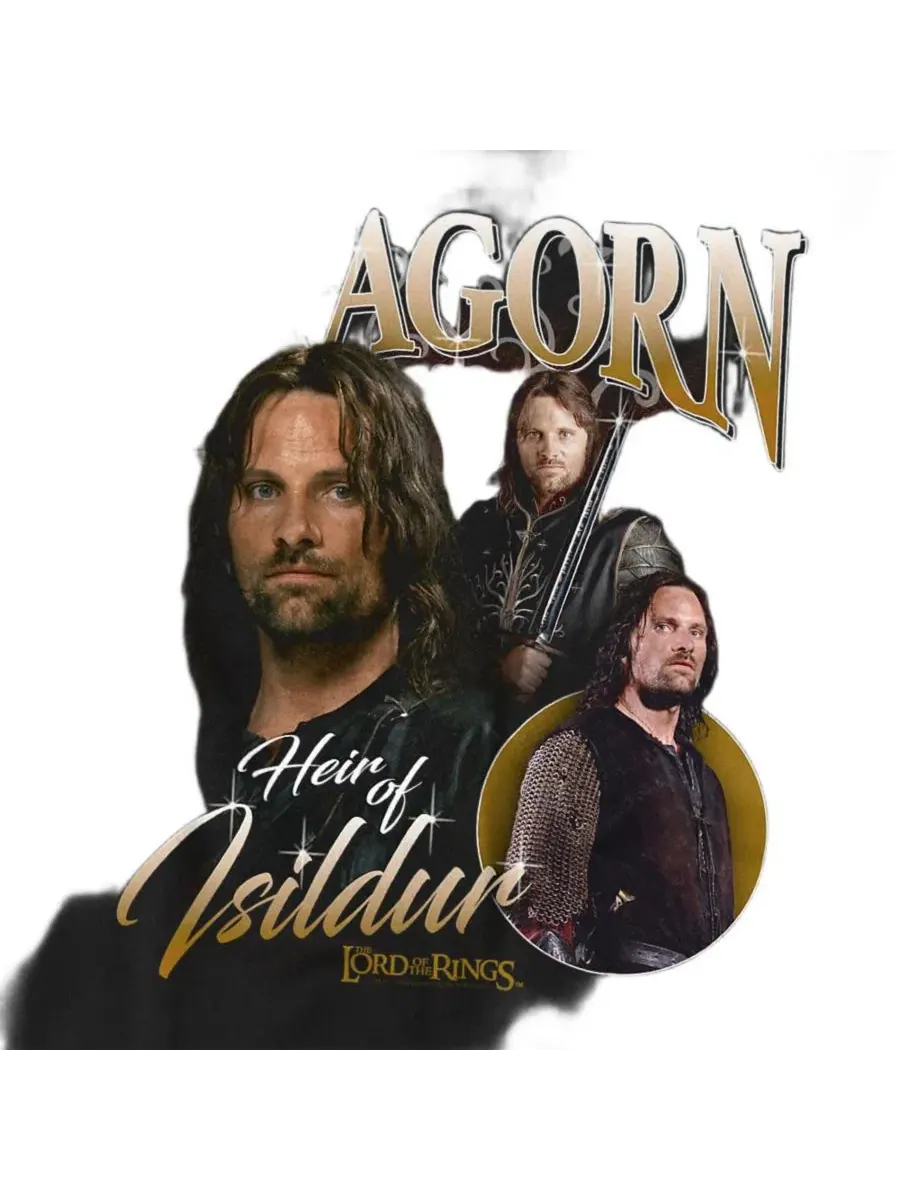 Футболка с длинным рукавом Aragorn Lord Of The Rings — изображение 2 из 3, черный