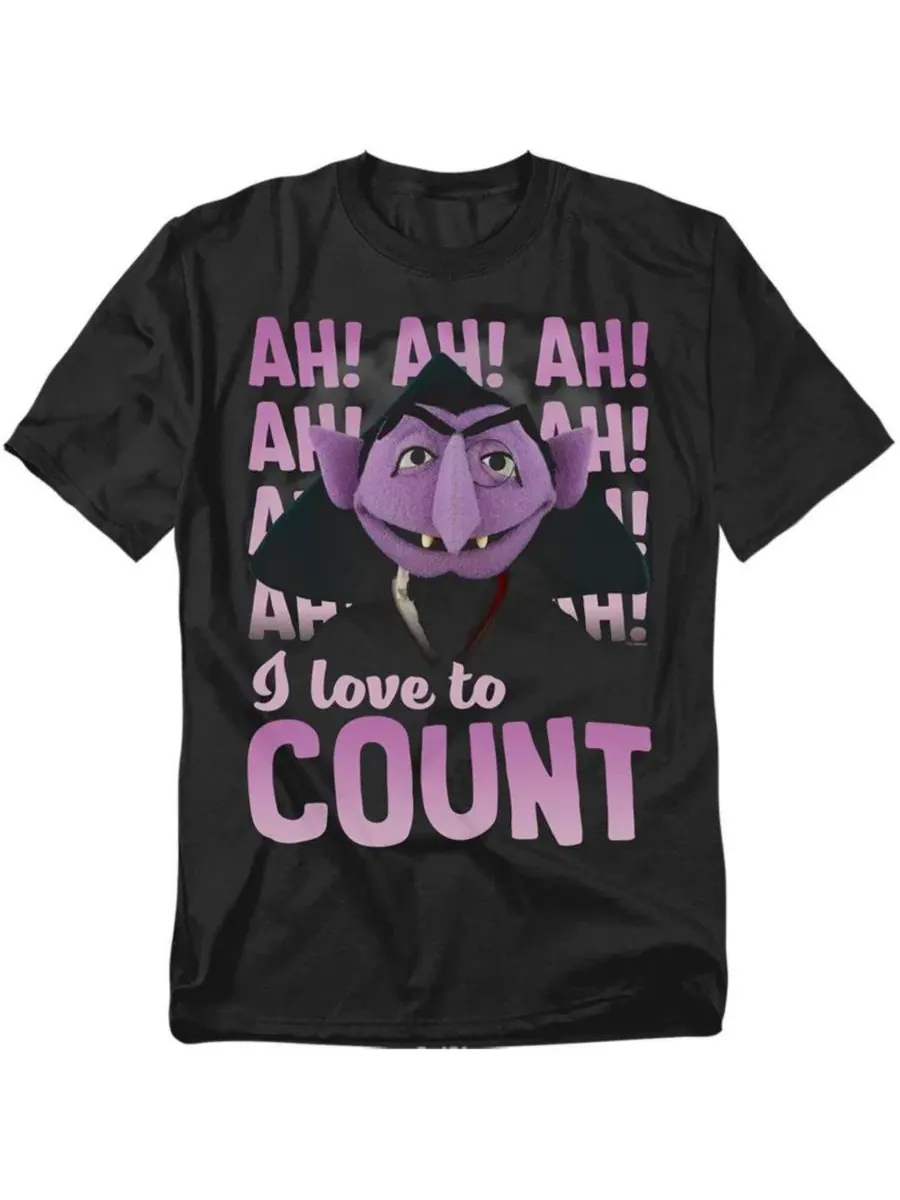 Футболка мужская с принтом The Count Sesame Street — изображение 1 из 3, черный