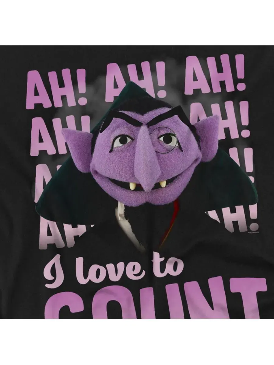Футболка мужская с принтом The Count Sesame Street — изображение 3 из 3, черный