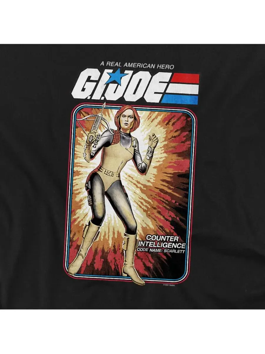 Футболка с длинным рукавом G.I. Joe Scarlett Card Logovision — изображение 2 из 3, черный