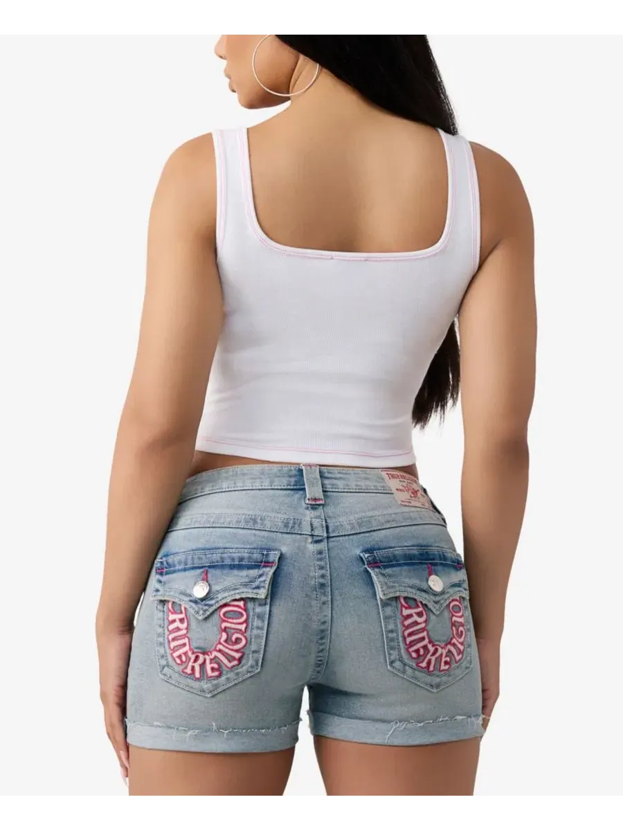 Топ без рукавов с контрастной отделкой True Religion — изображение 3 из 3, белый