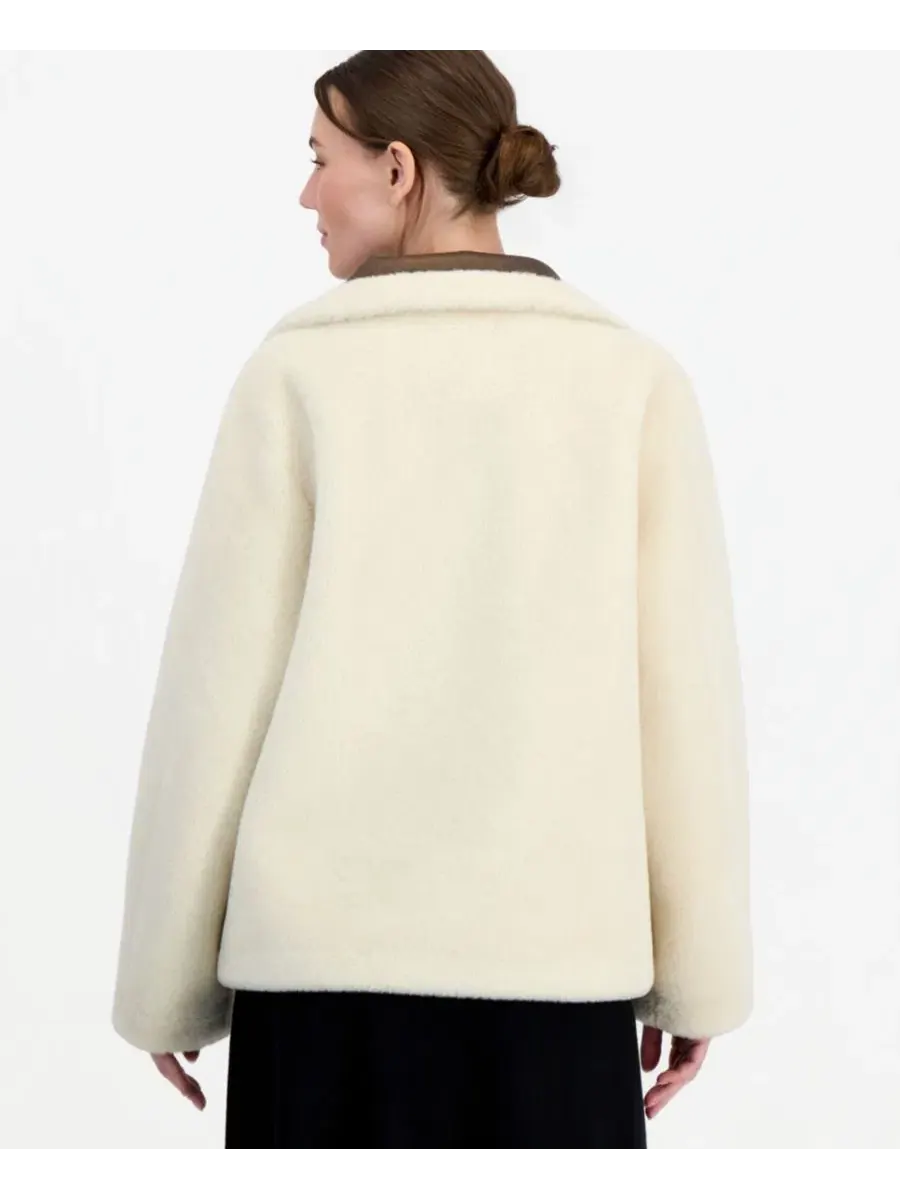 Жакет из искусственного меха с воротником-стойкой Calvin Klein — изображение 2 из 3, тофу