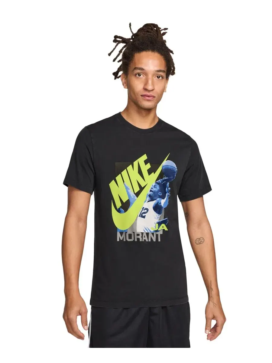 Футболка с принтом Ja Morant Basketball Nike — изображение 1 из 3, черный