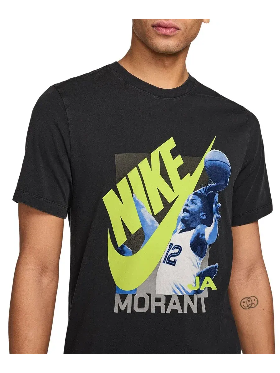 Футболка с принтом Ja Morant Basketball Nike — изображение 2 из 3, черный
