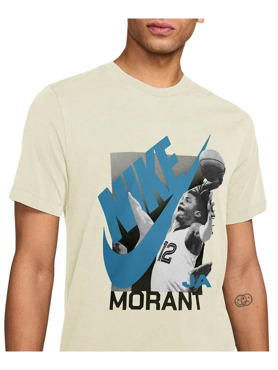 Футболка с принтом Ja Morant Basketball Nike — изображение 2 из 3, голубой