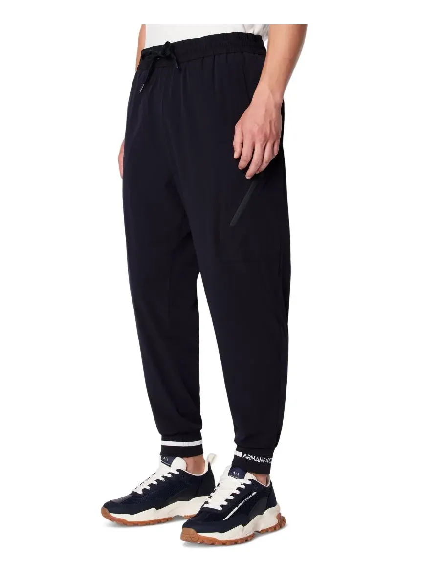 Мужские эластичные брюки-джоггеры карго A|X Armani Exchange — изображение 1 из 6, глубокий темно-синий