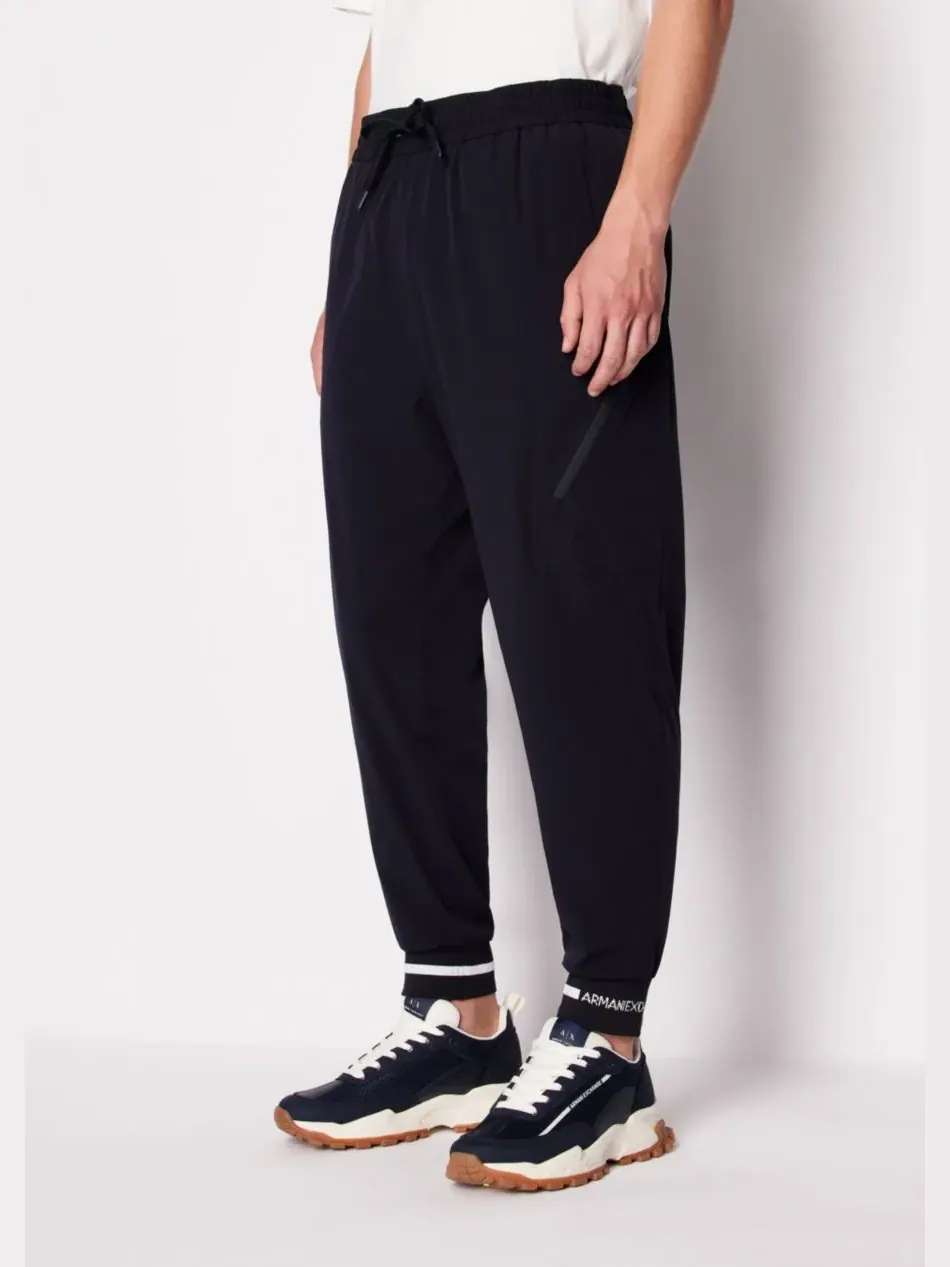 Мужские эластичные брюки-джоггеры карго A|X Armani Exchange — изображение 4 из 6, глубокий темно-синий