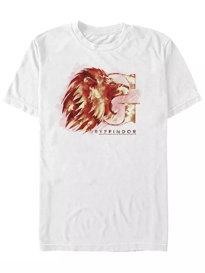 Мужская футболка Gryffindor Wash с коротким рукавом и круглым вырезом Fifth Sun — изображение 1 из 1, белый