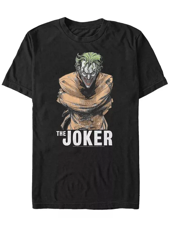 Мужская футболка с коротким рукавом Batman Caged Joker Fifth Sun — изображение 1 из 1, черный