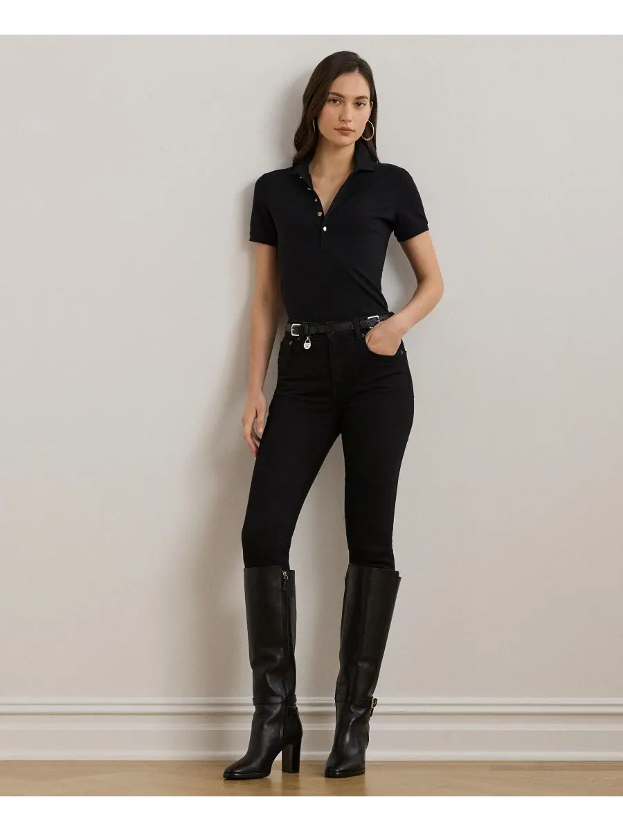 Рубашка-поло из пике, размеры PXS-XXL Lauren Ralph Lauren — изображение 2 из 5, черный