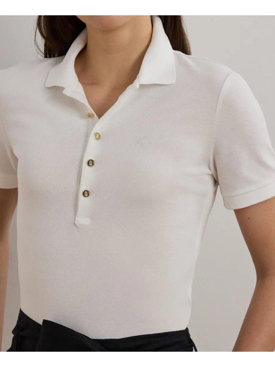Рубашка-поло из пике, размеры PXS-XXL Lauren Ralph Lauren — изображение 3 из 5, белый