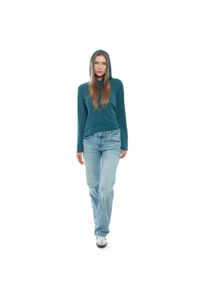 Женская толстовка с длинными рукавами и двойной баской WILT Clothing — изображение 4 из 7, синий