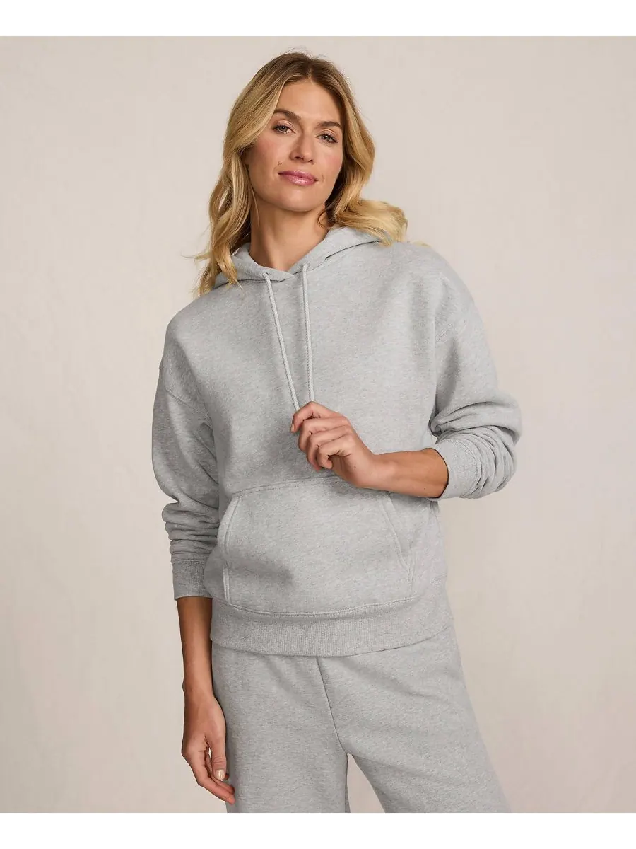 Женская толстовка с капюшоном Serious Sweats Lands' End — изображение 1 из 4, серый