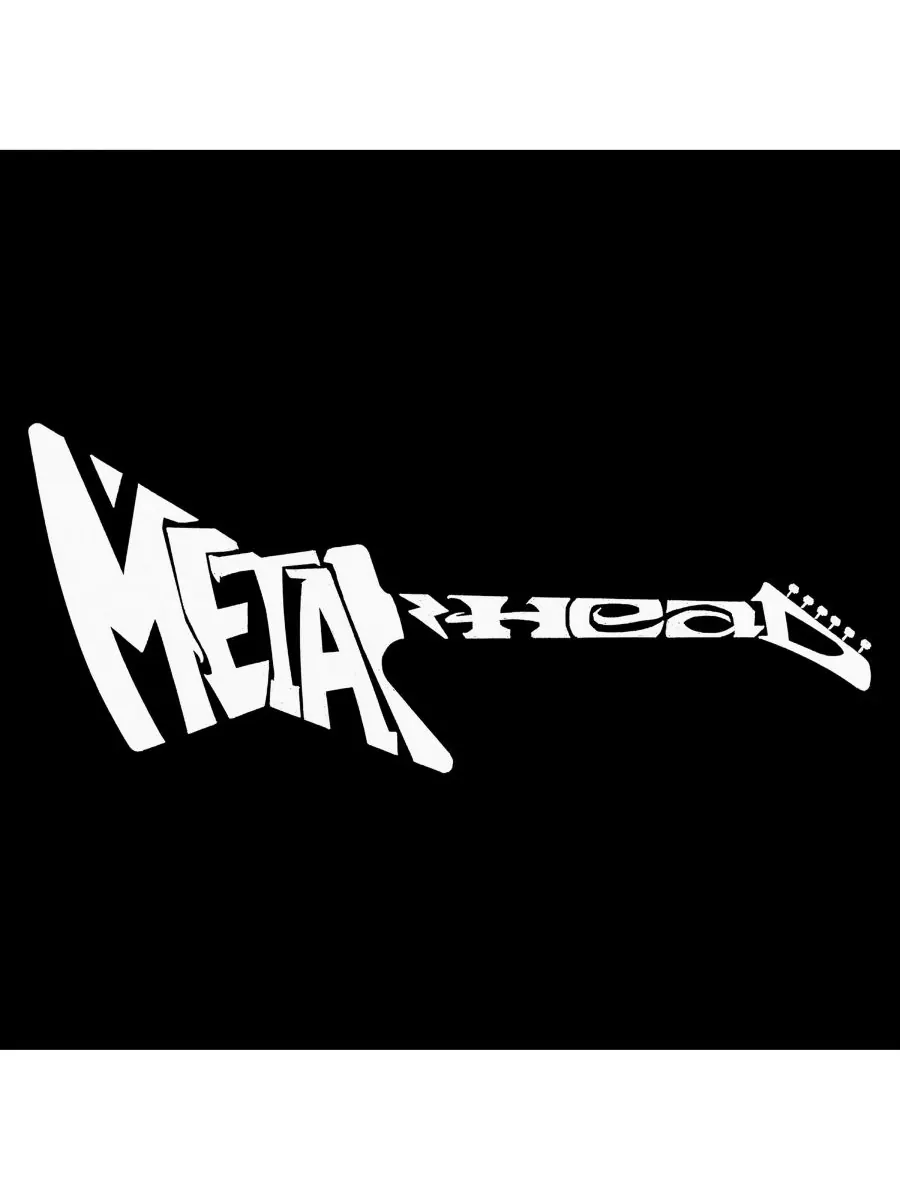 Мужская толстовка с надписью "Word Art" - Metal Head Guitar LA Pop Art — изображение 2 из 2, темный серый