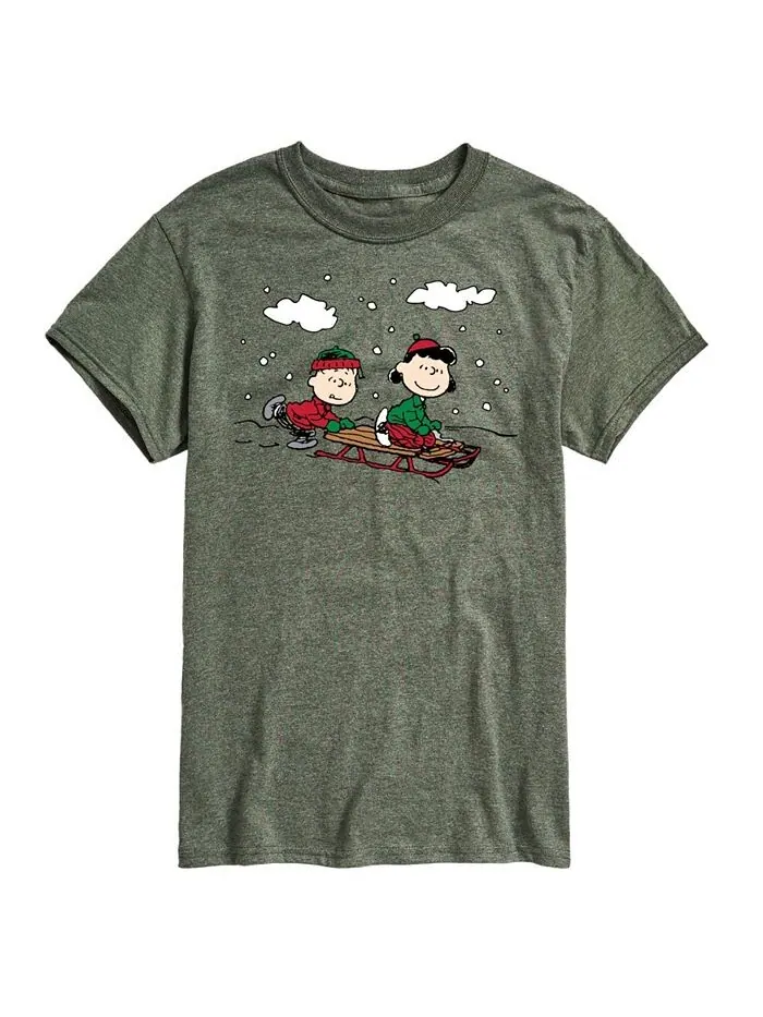 Мужская футболка с коротким рукавом Peanuts Holidays AIRWAVES — изображение 1 из 3, зеленый