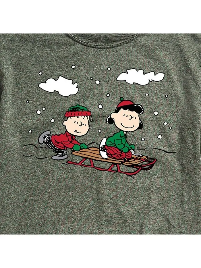 Мужская футболка с коротким рукавом Peanuts Holidays AIRWAVES — изображение 3 из 3, зеленый