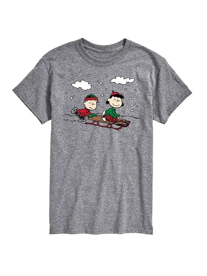 Мужская футболка с коротким рукавом Peanuts Holidays AIRWAVES — изображение 1 из 3, серый