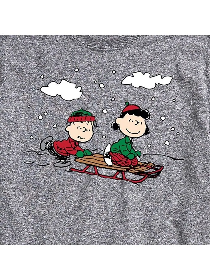 Мужская футболка с коротким рукавом Peanuts Holidays AIRWAVES — изображение 3 из 3, серый