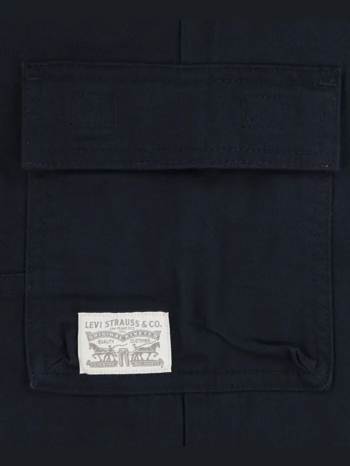 Брюки-карго свободного покроя для больших мальчиков с завязками Levi's — изображение 5 из 6, черный