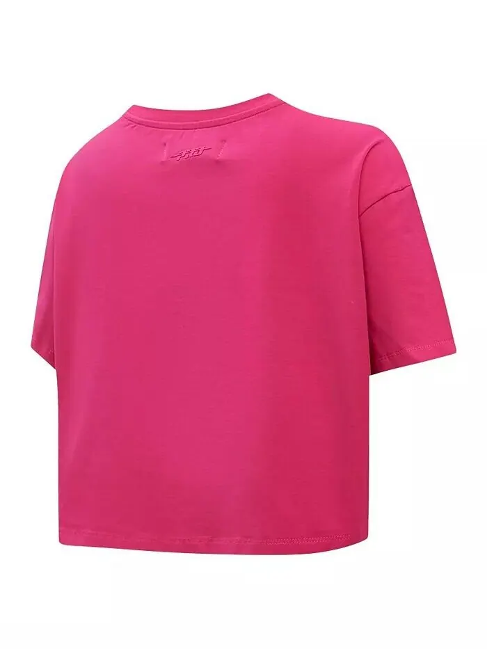 Женская укороченная свободная футболка New York Rangers Triple Pink Pro Standard — изображение 4 из 4