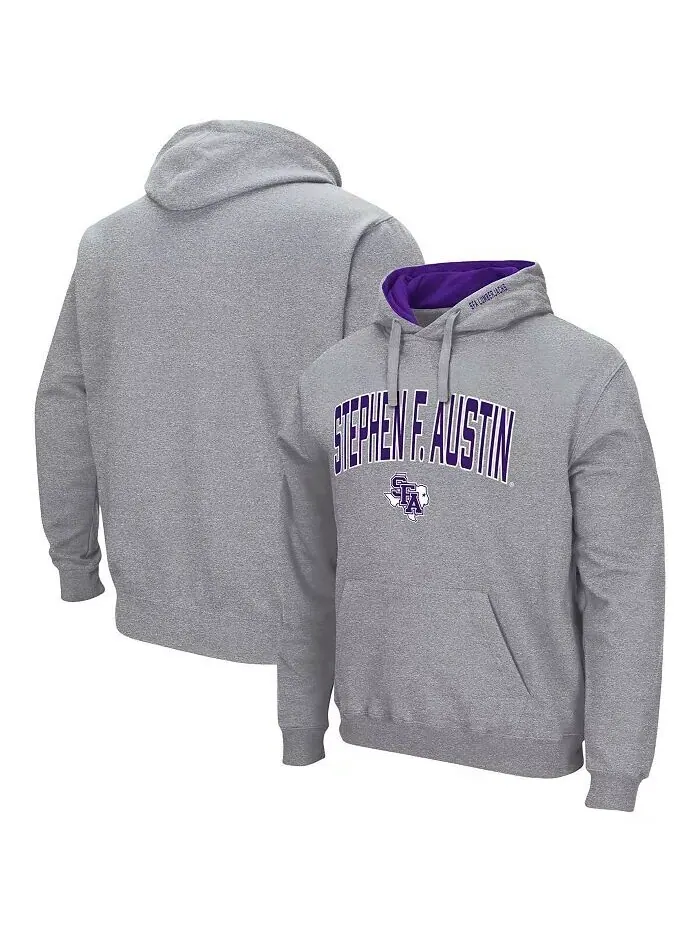 Мужской пуловер с капюшоном Stephen F Austin Lumberjacks Arch и логотипом Colosseum — изображение 1 из 3, фиолетовый
